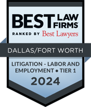Logo for Tanner & Associates, P.C., Best Lawyers recognition as Tier One in Litigation, Labor and Employment, by U.S. News