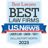 Logo for Tanner & Associates, P.C., Best Lawyers recognition as Tier One in Labor Law, Union, by U.S. News